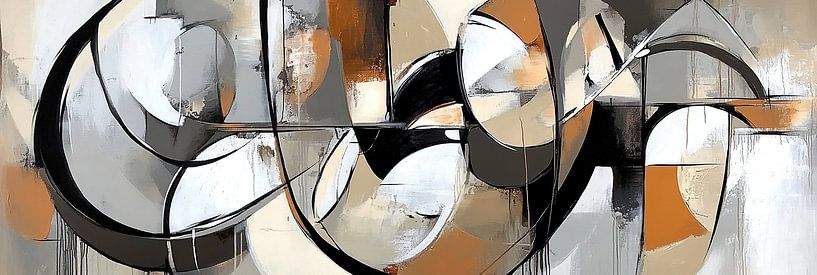 Abstrakt | Wirbel der Moderne von Abstraktes Gemälde