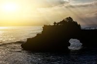 sunset at the Tanah Lot temple on Bali