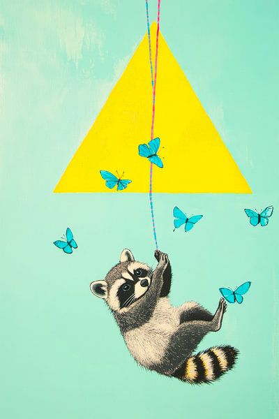 Nasensäckchen und Schmetterlinge – Verspielt von Poster Art Shop