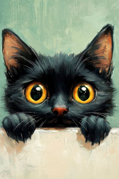 Chat noir par Poster Art Shop