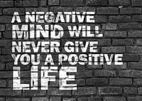 Positive Lebenseinstellung Graffiti schwarz weiß