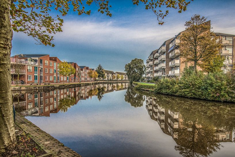 The Dokkumer EE in Leeuwarden as a canal by Harrie Muis