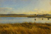 Morgenlicht fällt über den Brabanter Wal