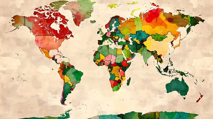 carte du monde excentrique par PixelPrestige