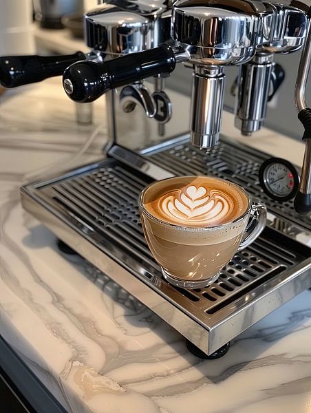 prepare cup of coffee or cappuccino by Egon Zitter