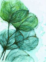 Judas medal 1. Hand-painted watercolour