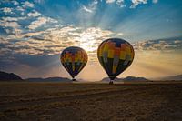 Vol en montgolfière au-dessus du désert du Namib en Namibie, Afrique