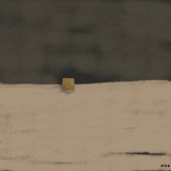 Alleine, einsam, einfach, abstrakt. Grünholz von Martin Groenhout