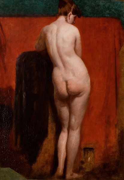 Standing female nude, from behind by Peter Balan
