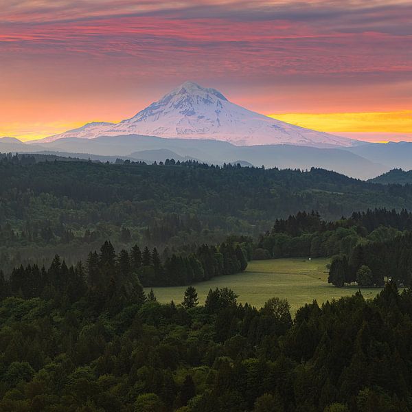 Lever de soleil au Mont Hood, Oregon par Henk Meijer Photography