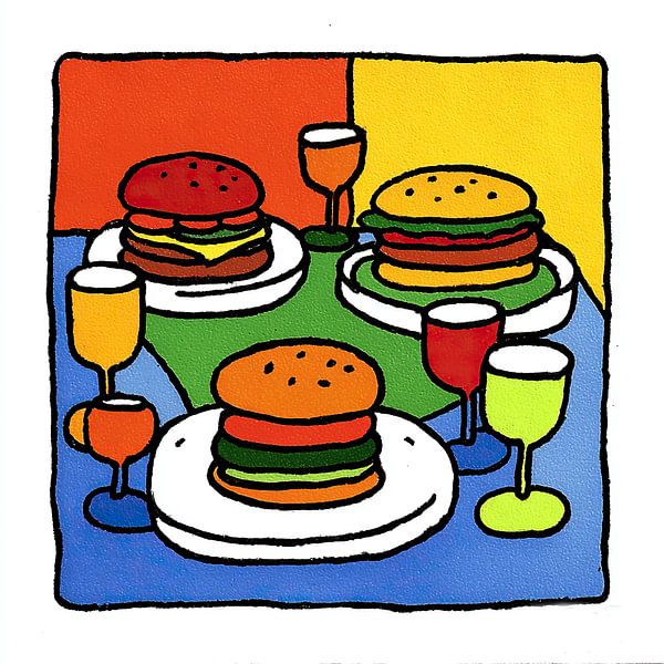 Tasty burgers by OMG Art