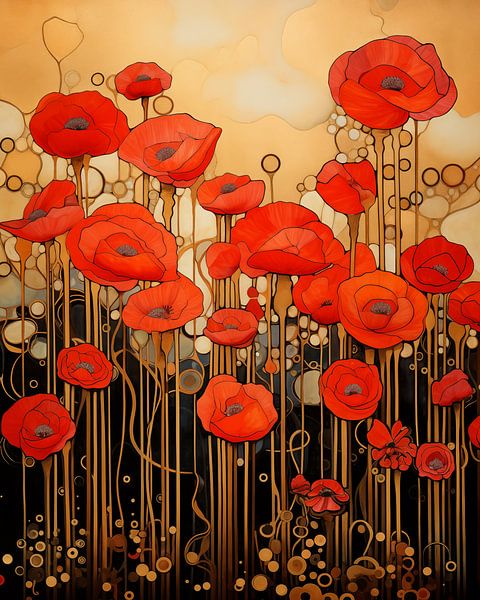 Mohnblumen abstrakt von Bert Nijholt