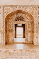 Beau marbre dans la forteresse d'Agra en Inde