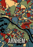 Arnhem Abstract Map Poster - Colourful City Map Art