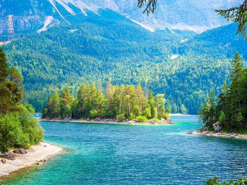 Eibsee mit Berge von Mustafa Kurnaz