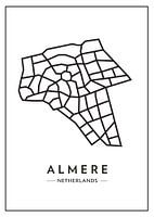 Almere von oben - abstrakte Linien mit Charakter