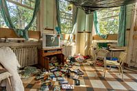 Salle d'école abandonnée.