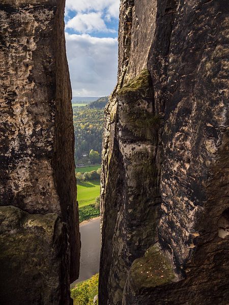 View over the Elbe to Saxon Switzerland by Rico Ködder