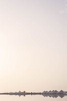 Reflexionen der Salzberge auf Bonaire