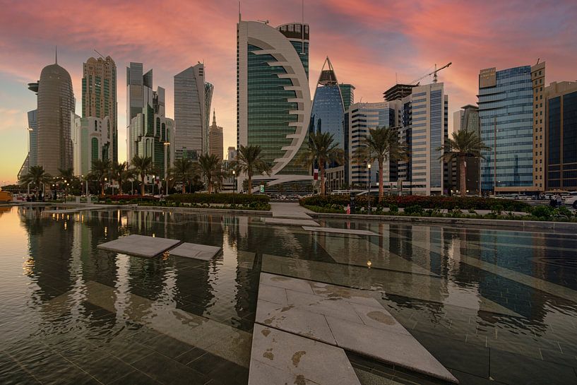 Doha skyline in west bay area afternoon shot taken from the Sheraton park by Mohamed Abdelrazek