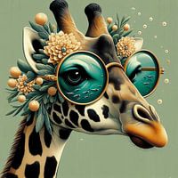 Die Giraffe sieht das Meer