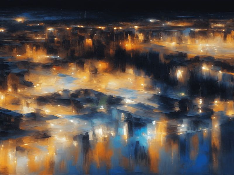 The promenade at night by Jolique Arte