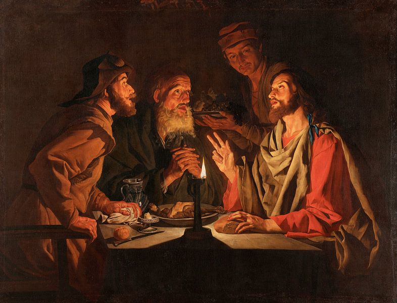Abendessen in Emmaus, Matthias Stom von Meisterhafte Meister