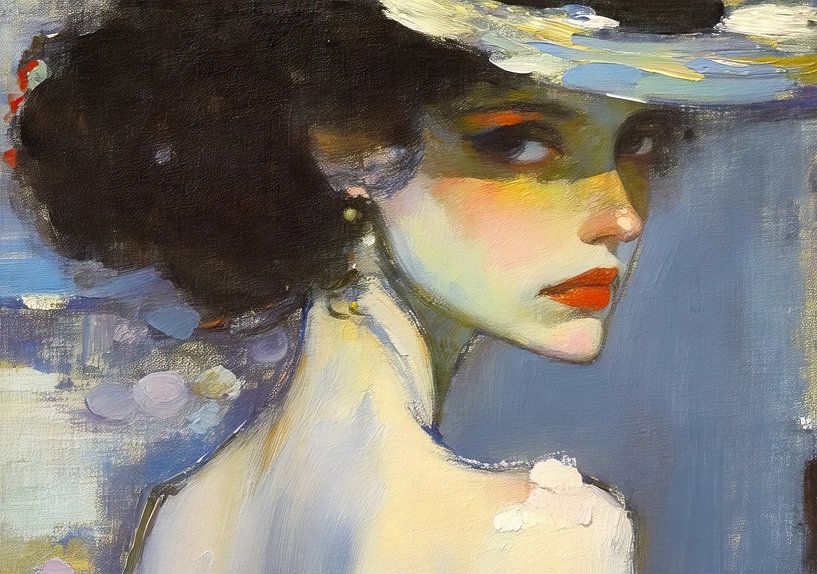 Kopfbedeckung | Frau Blau von Wunderbare Kunst