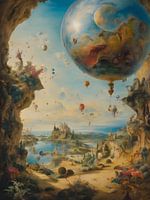 Vom Künstler Salvatore Dali inspirierte Landschaft