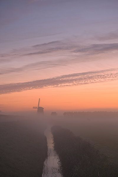 Die Obdammermolen in der Morgendämmerung von peterheinspictures