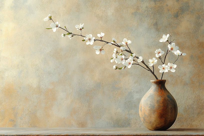 Japandi-Blüte in Erdtönen ii  von Studio BB