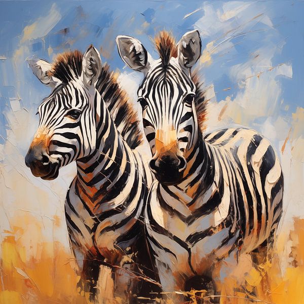 Zebra&#039;s oil painting artistic by TheXclusive Art