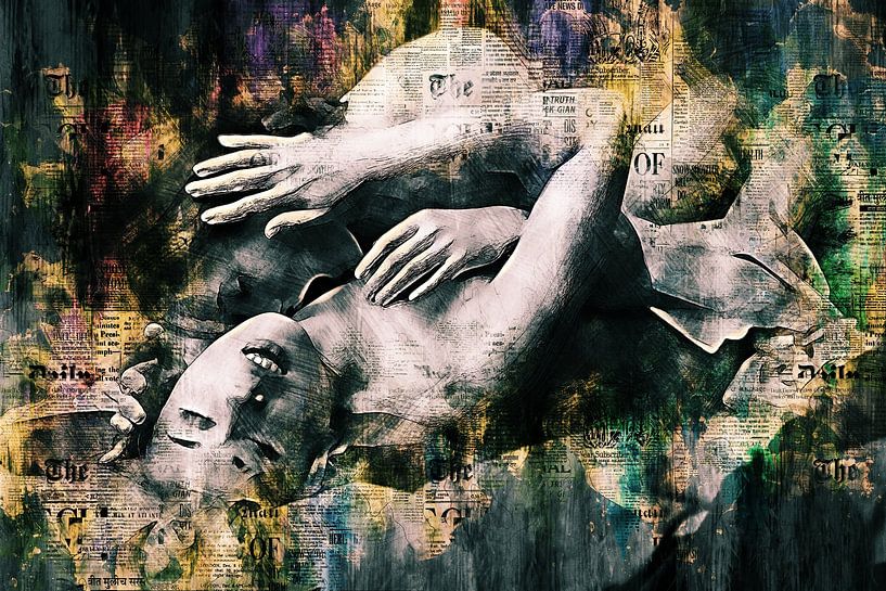 Girls just wanna have fun (mixed media, erotica) by Art by Jeronimo