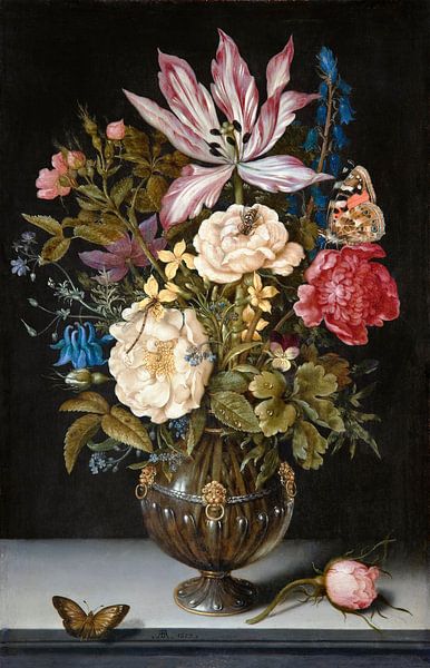 Ambrosius Bosschaert the Elder. Still-Life with flowers by 1000 Schilderijen