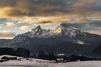 Watzmann in winter in the Berchtesgadener Alps