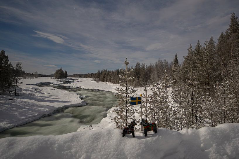 Benbryteforsen - White water near Vidsel in Swedish Lapland by Fototante