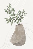 Olive tree branch in vase