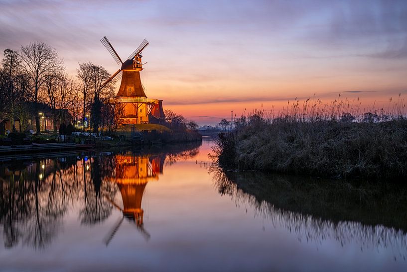 Twin mills of Greetsiel, East Frisia, Germany by Alexander Ludwig