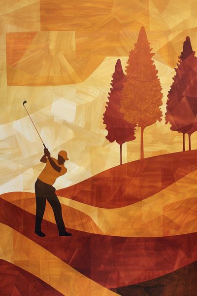 Golf - Golfeurs par Poster Art Shop
