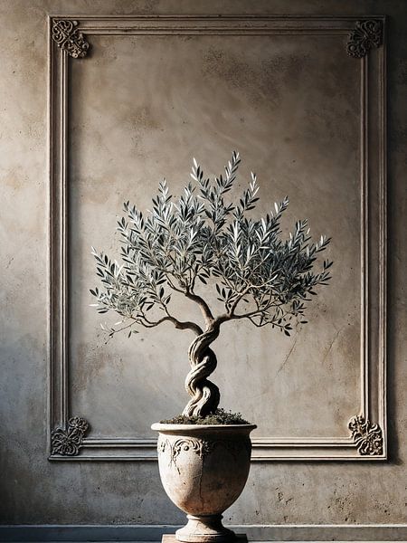 Eingetopfter italienischer Olivenbaum in einer alten italienischen Villa von Colors of Spring