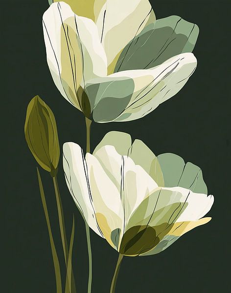 Blumen in der Stille von Color Square