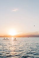 Gardasee | Suppen bei Sonnenuntergang in Italien | Urlaubsstimmung Foto Wandkunstdruck