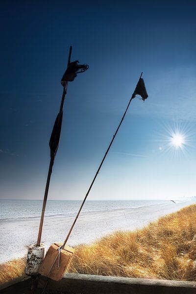 Fishing buoys on the Baltic Sea beach near Scharbeutz. by Voss photography