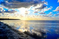 Vue de la mer des Wadden à Mud Hole