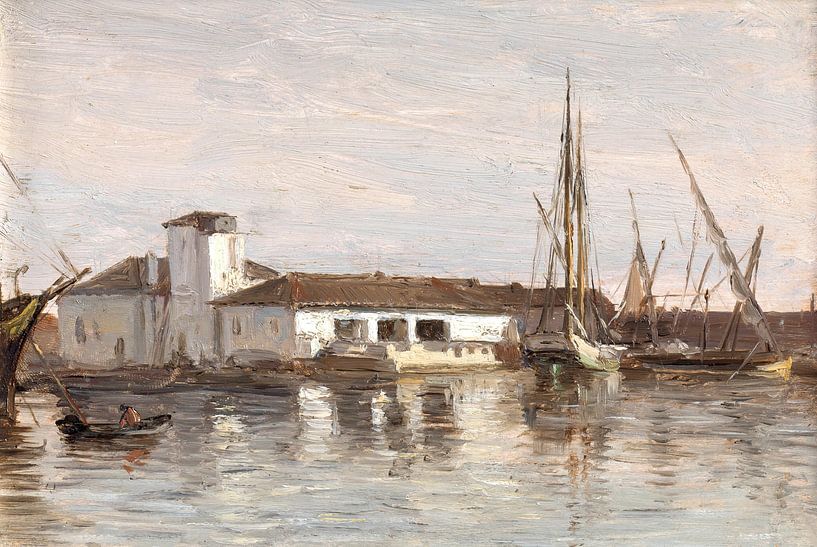 Carlos de Haes Paysage au bord de la rivière, Paysage antique par finemasterpiece