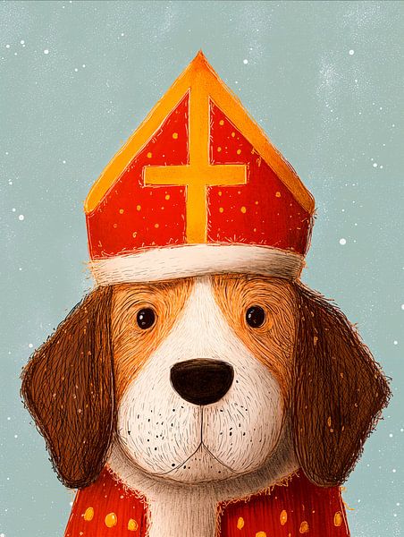 Beagle with St Nicholas' mitre by Kunstkabinet