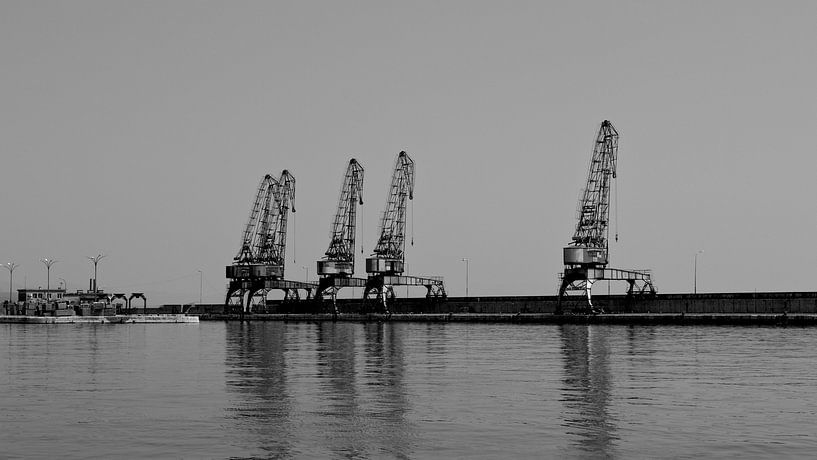 Oude havenkranen in Rijeka von Stephan van Krimpen