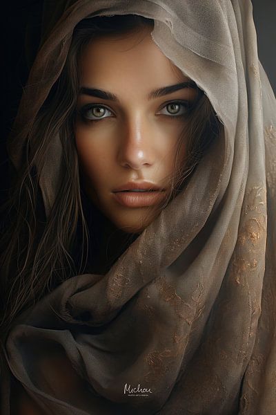 Zéphyr - Femme voilée brune par Michou