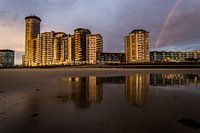 Boulevard vlissingen met regenboog