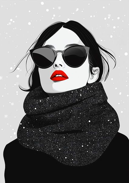 Winterporträt in Vintage von Liv ter Riet